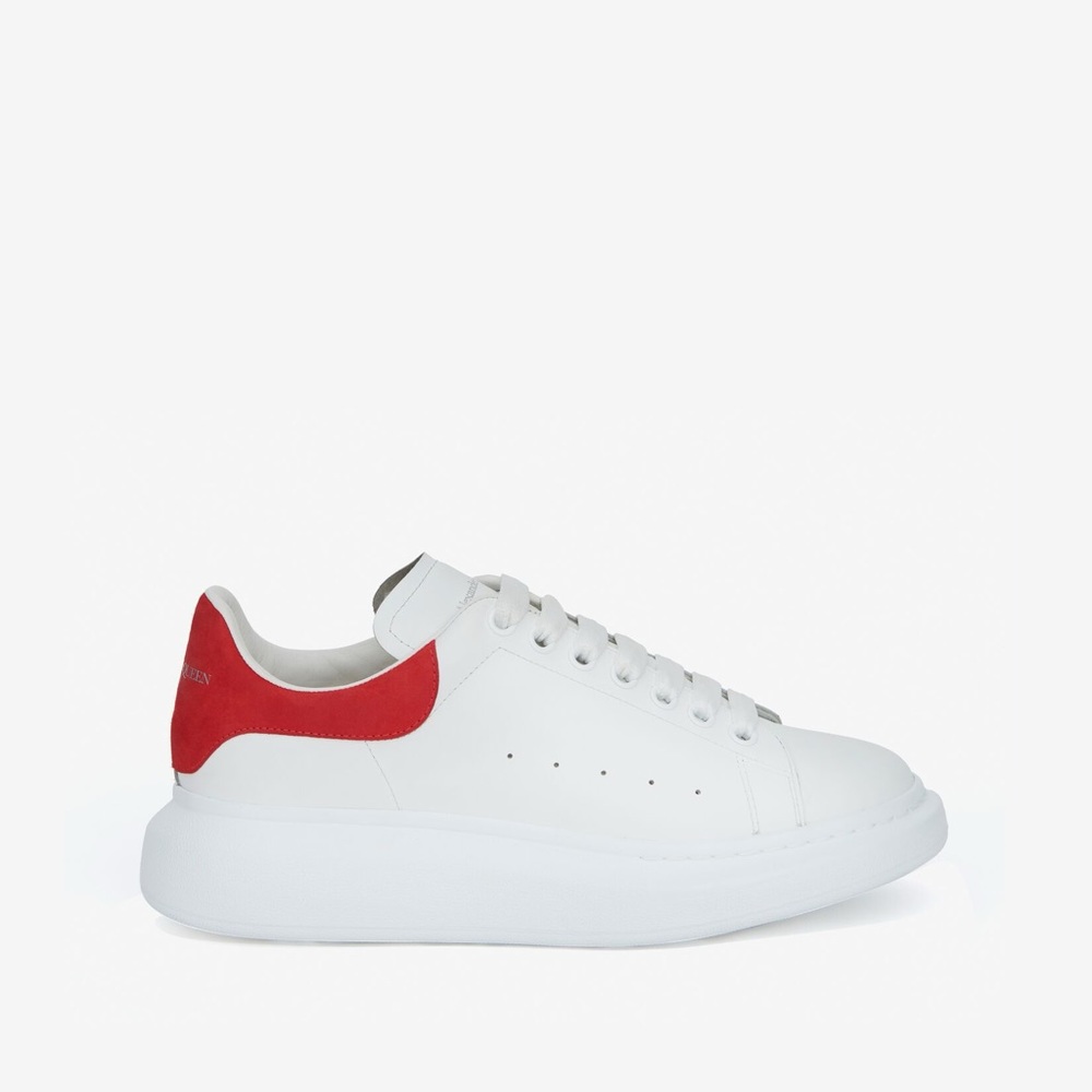 Alexander McQueen Gently Loved Oversized Sneakers Lust Red Trim Men’s Size EU 40